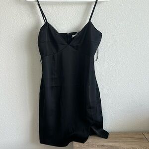 Silky Black Mini Dress